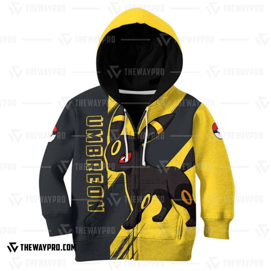 NEW Anime Pocket Monsters Umbreon Kid Hoodie 4 NEW Anime Pocket Monsters Umbreon Kid Hoodie 1 2 3