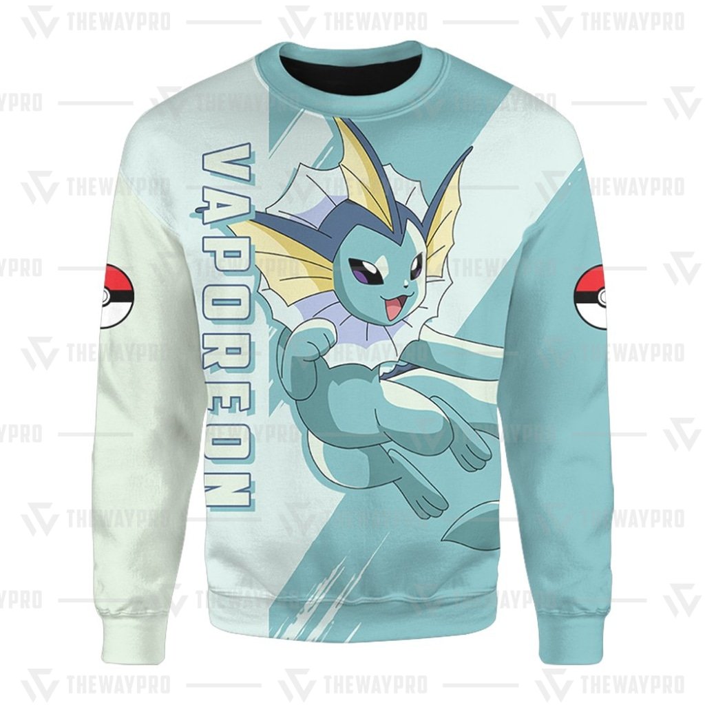 NEW Anime Pocket Monsters Vaporeon Merry Christmas Sweater 4 NEW Anime Pocket Monsters Vaporeon Merry Christmas Sweater