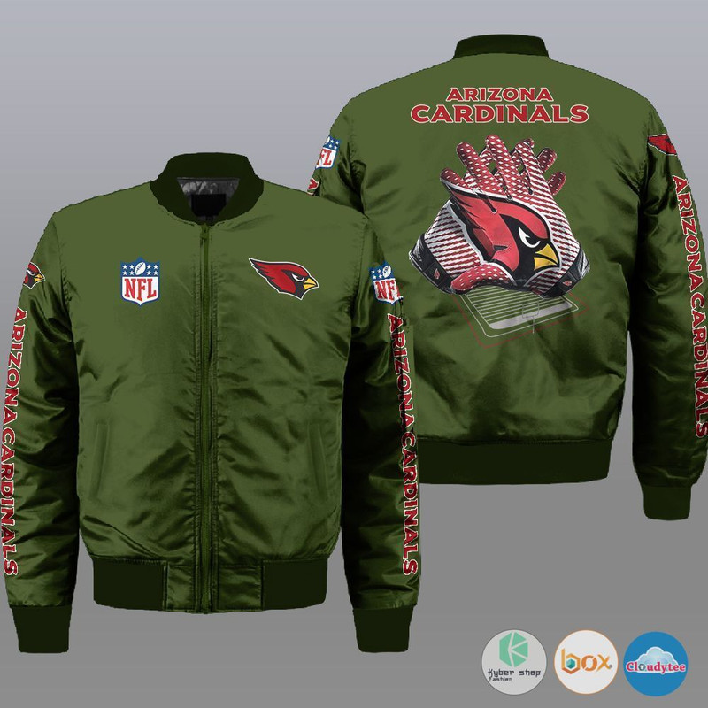 NFL Arizona Cardinals 3d Bomber Jacket 3 NFL Arizona Cardinals 3d Bomber Jacket 1 2