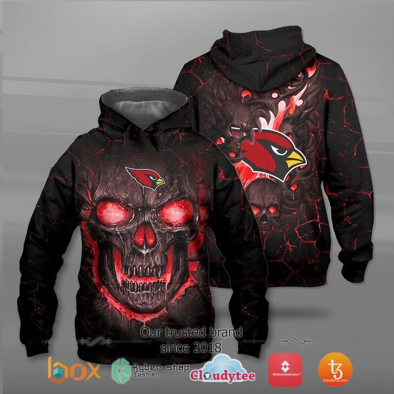 NFL Arizona Cardinals Fire Skull Lava 3D shirt hoodie