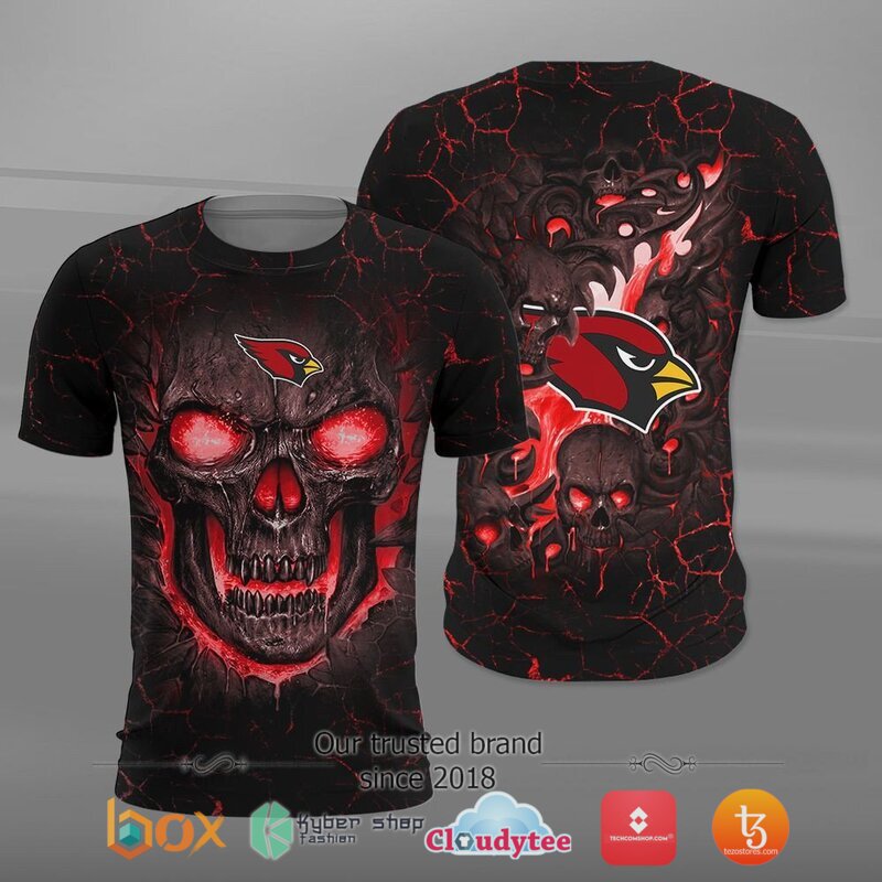 Arizona Cardinals NFL Fire Skull Lava jersey shirt, hoodie 2 NFL Arizona Cardinals Fire Skull Lava 3D shirt hoodie 1