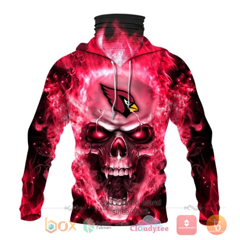NFL Arizona Cardinals Flameskull 3d hoodie mask 2 NFL Arizona Cardinals Flameskull 3d hoodie mask 1