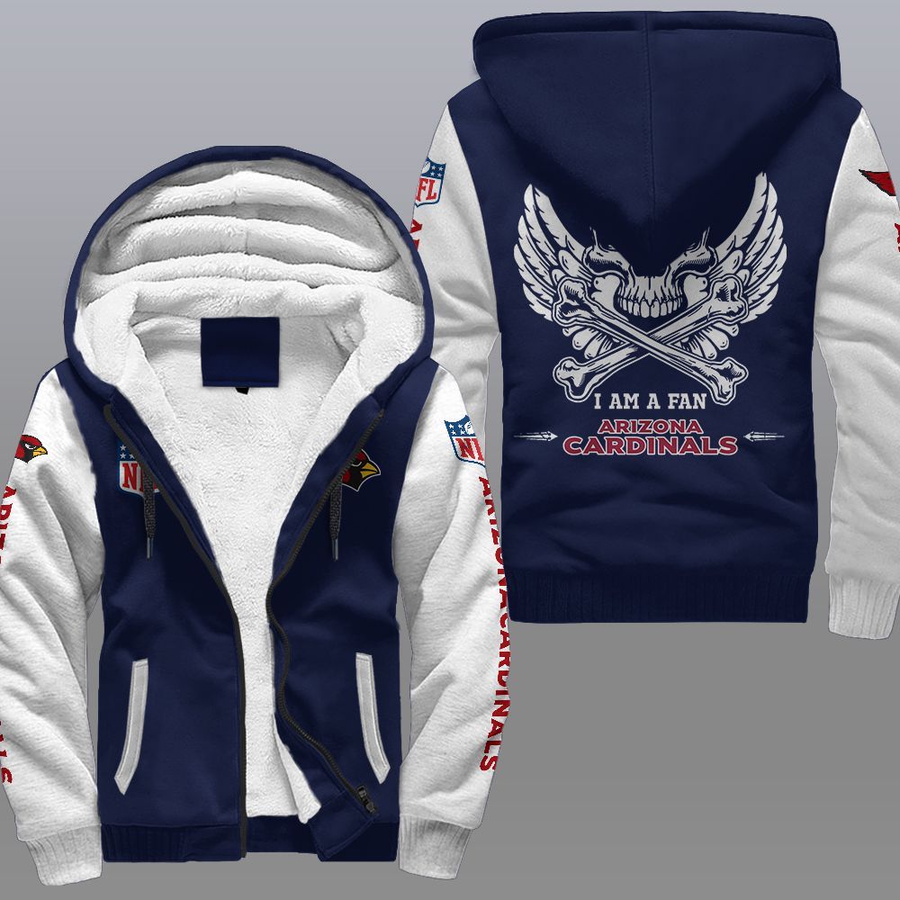 NFL Arizona Cardinals Wings Skull Fleece hoodie 3 NFL Arizona Cardinals Wings Skull Fleece hoodie 1 2