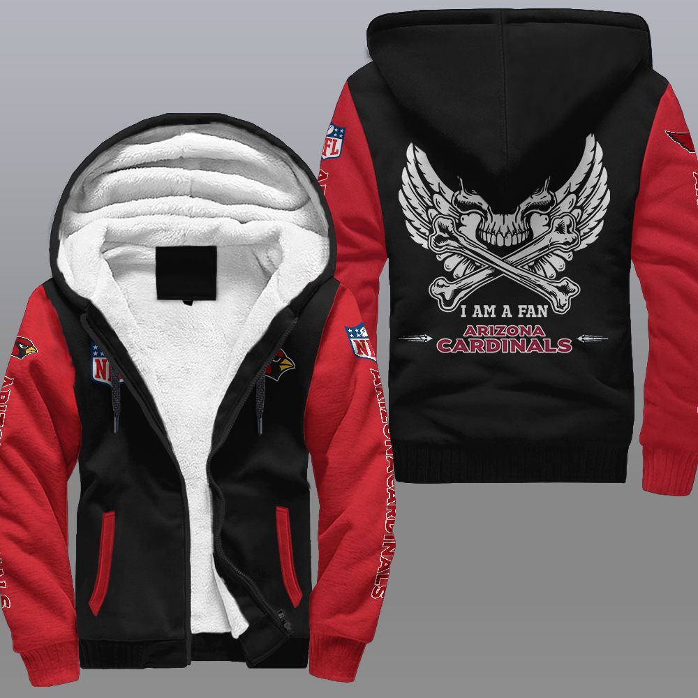 NFL Arizona Cardinals Wings Skull Fleece hoodie 4 NFL Arizona Cardinals Wings Skull Fleece hoodie 1 2 3