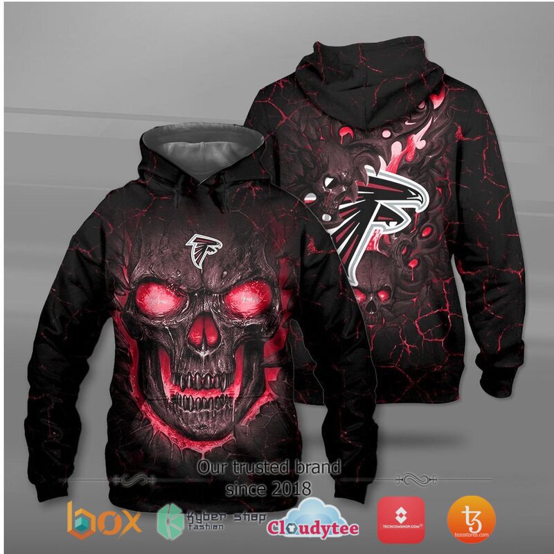 Atlanta Falcons NFL Fire Skull Lava jersey shirt, hoodie 9 NFL Atlanta Falcons Fire Skull Lava 3D shirt hoodie