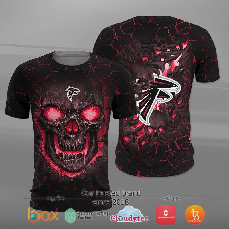 Atlanta Falcons NFL Fire Skull Lava jersey shirt, hoodie 2 NFL Atlanta Falcons Fire Skull Lava 3D shirt hoodie 1