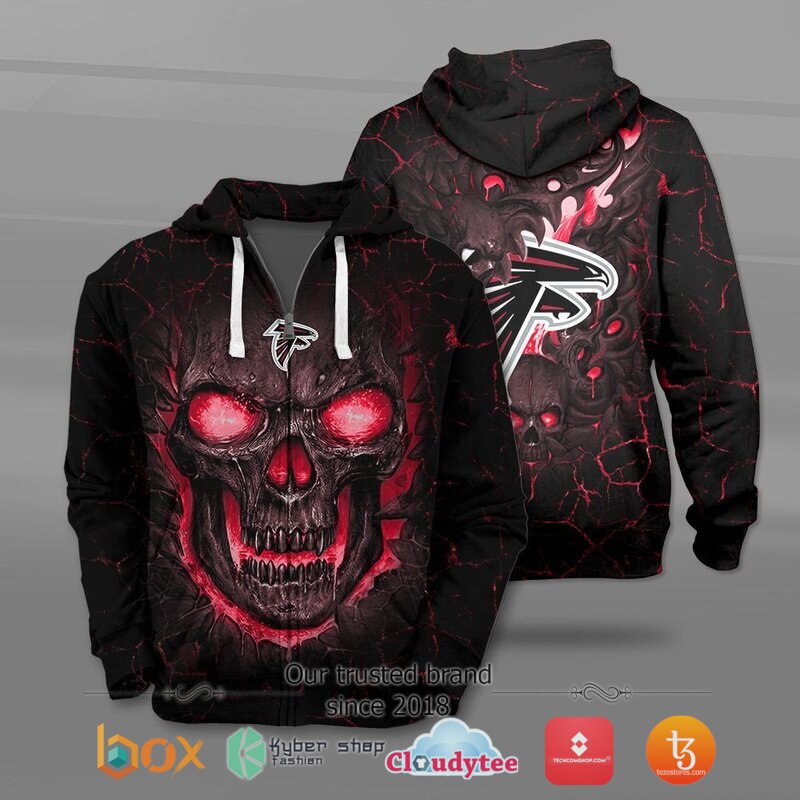 Atlanta Falcons NFL Fire Skull Lava jersey shirt, hoodie 4 NFL Atlanta Falcons Fire Skull Lava 3D shirt hoodie 1 2 3
