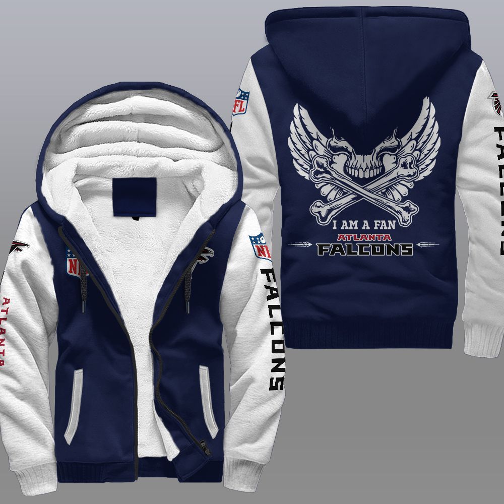 NFL Atlanta Falcons Wings Skull Fleece hoodie 3 NFL Atlanta Falcons Wings Skull Fleece hoodie 1 2