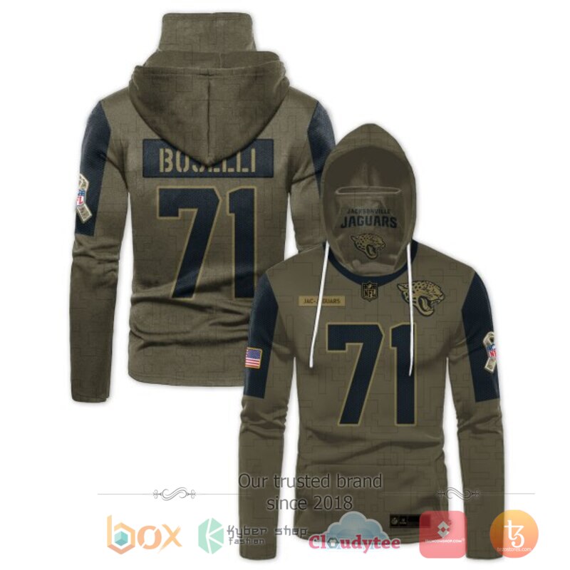 NFL Boselli 71 Jacksonville Jaguars 3d hoodie mask