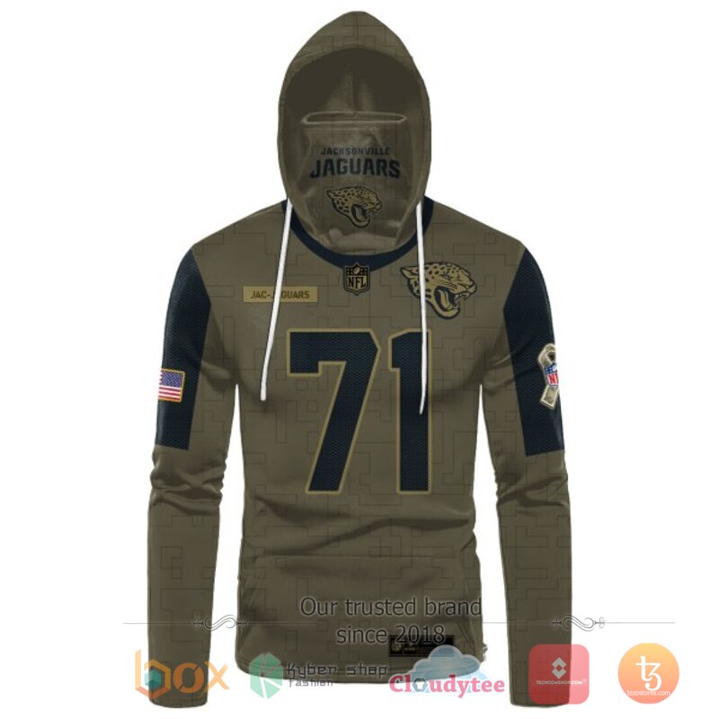 NFL Boselli 71 Jacksonville Jaguars 3d hoodie mask 2 NFL Boselli 71 Jacksonville Jaguars 3d hoodie mask 1