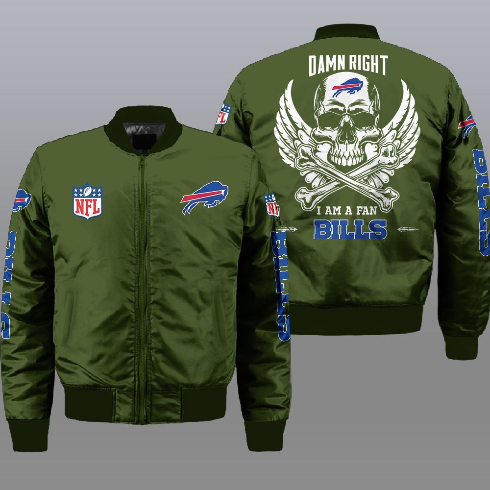 NFL Buffalo Bills Wings Skull 3d Bomber Jacket 3 NFL Buffalo Bills Wings Skull 3d Bomber Jacket 1 2