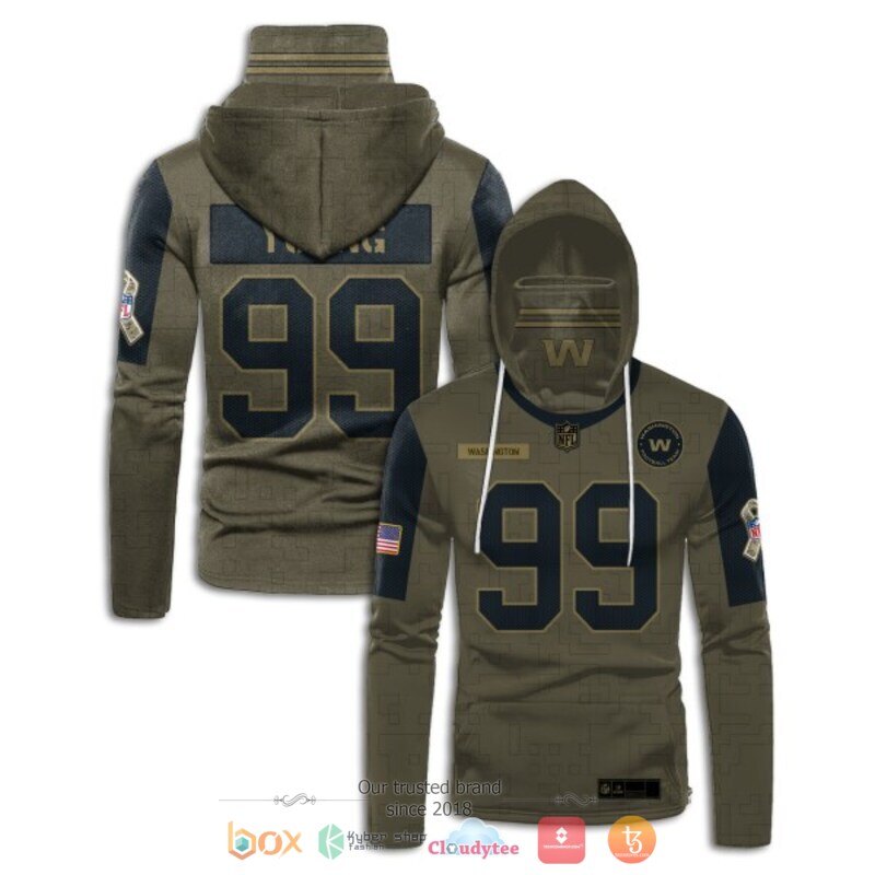 NFL Chase Young 99 Washington Football Team hoodie mask