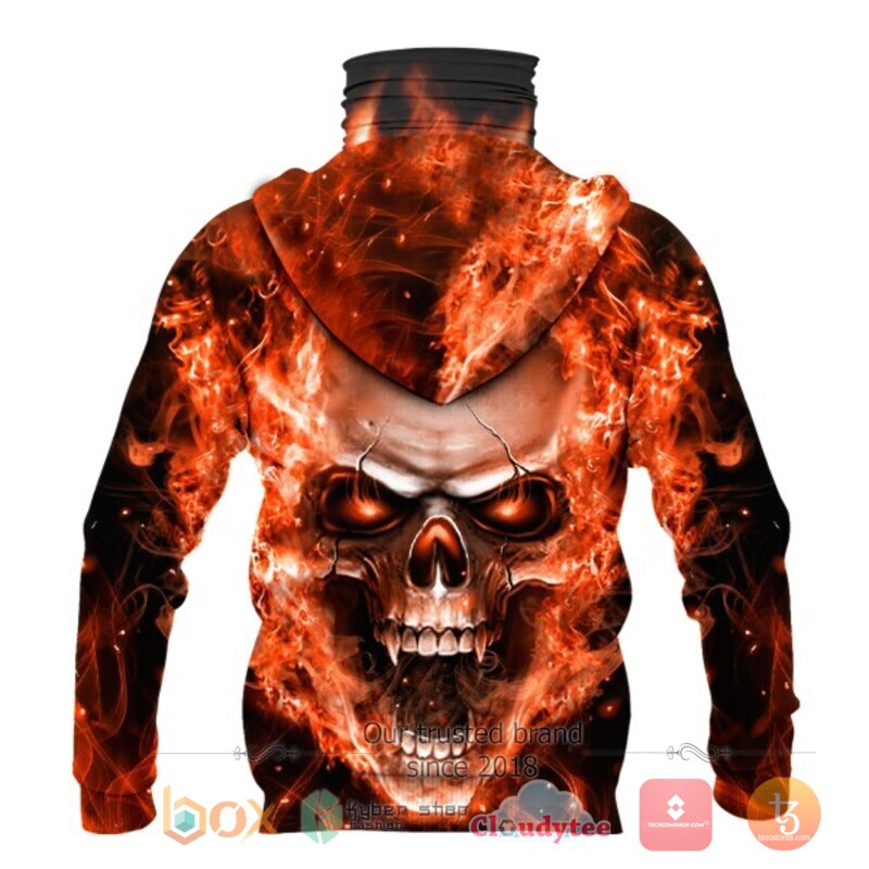NFL Chicago Bears Flameskull 3d hoodie mask 3 NFL Chicago Bears Flameskull 3d hoodie mask 1 2