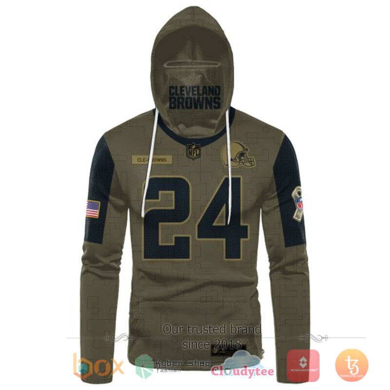 NFL Chubb 24 Cleveland Browns 3d hoodie mask 2 NFL Chubb 24 Cleveland Browns 3d hoodie mask 1