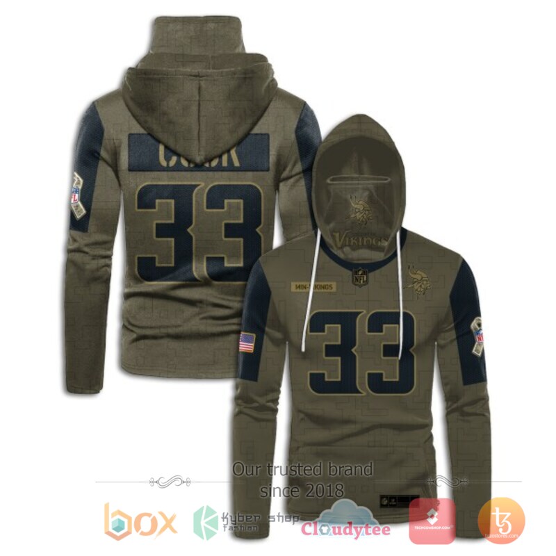 NFL Cook 33 Minnesota Vikings 3d hoodie mask