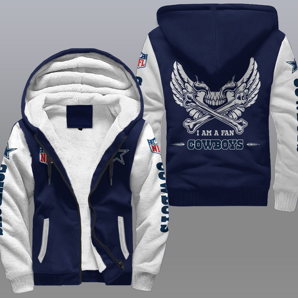 NFL Dallas Cowboys Wings Skull Fleece hoodie 3 NFL Dallas Cowboys Wings Skull Fleece hoodie 1 2