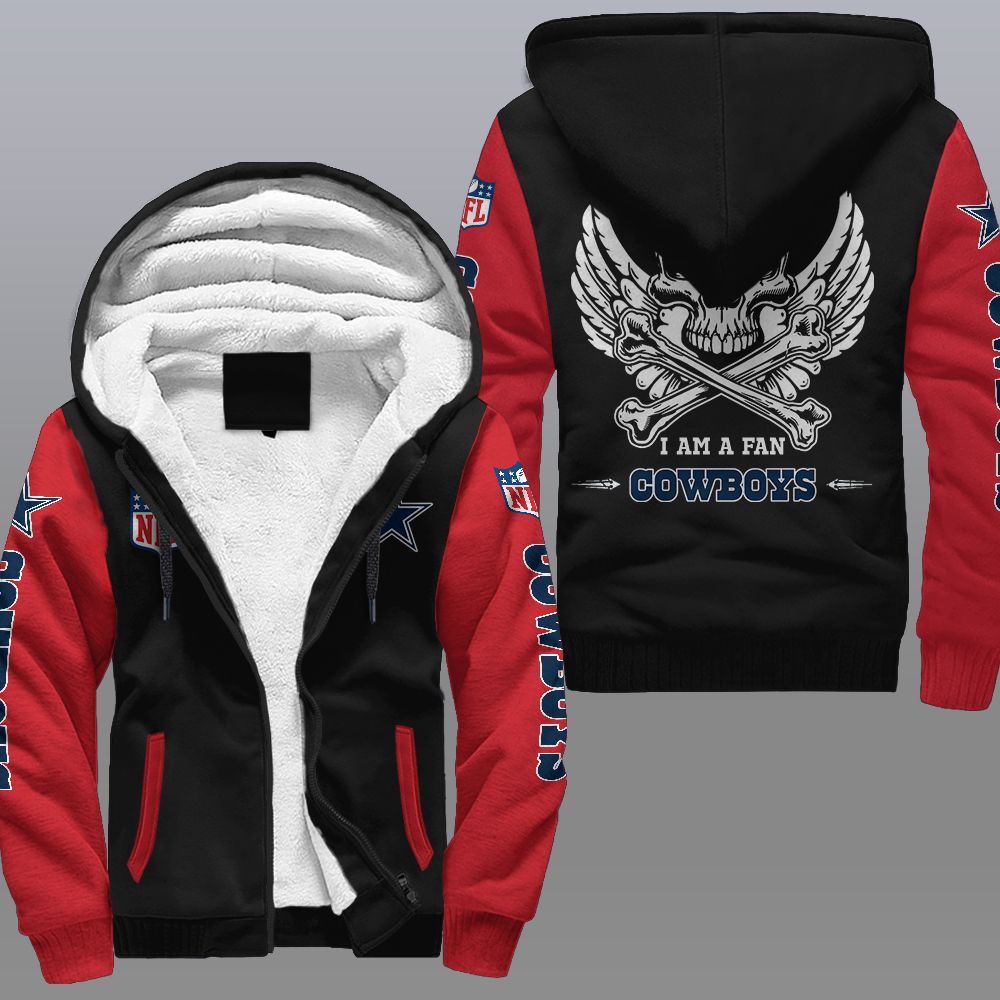 NFL Dallas Cowboys Wings Skull Fleece hoodie 4 NFL Dallas Cowboys Wings Skull Fleece hoodie 1 2 3