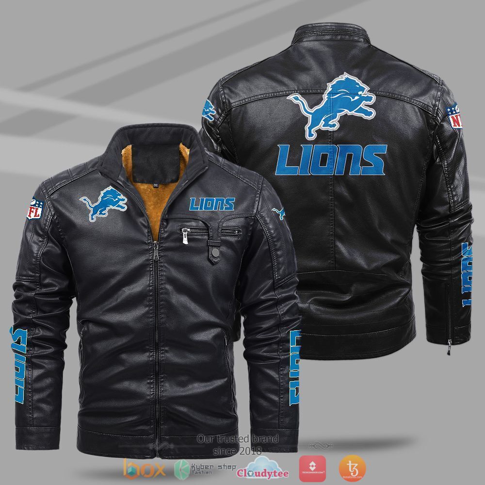 NFL Detroit Lions Fleece leather jacket