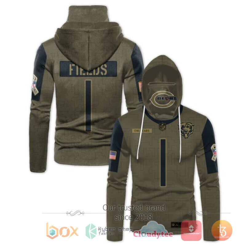 NFL Fields 1 Chicago Bears 3d hoodie mask