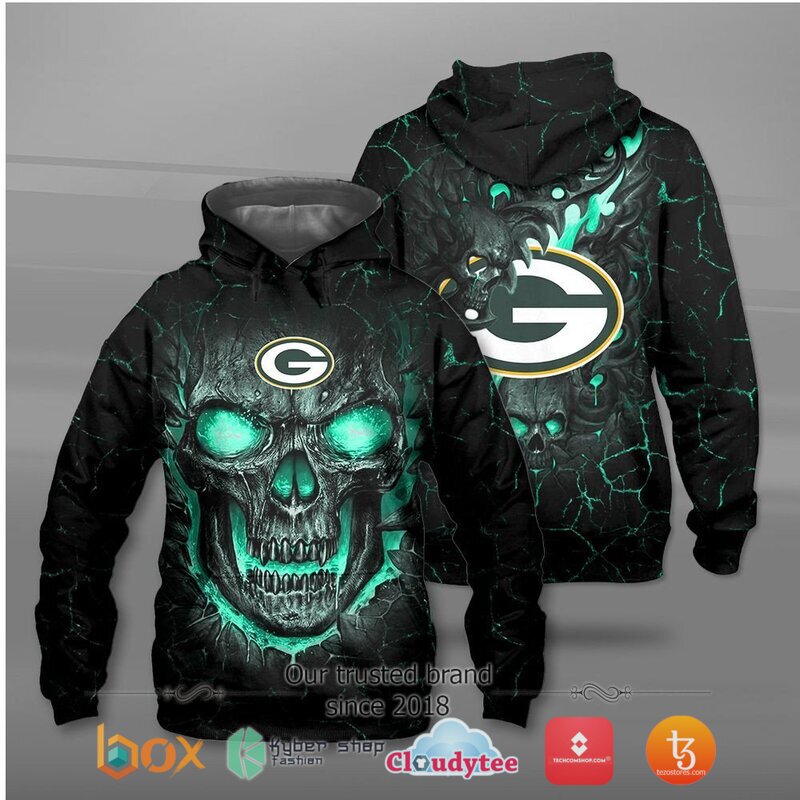 Green Bay Packers NFL Fire Skull Lava jersey shirt, hoodie 9 NFL Green Bay Packers Fire Skull Lava 3D shirt hoodie