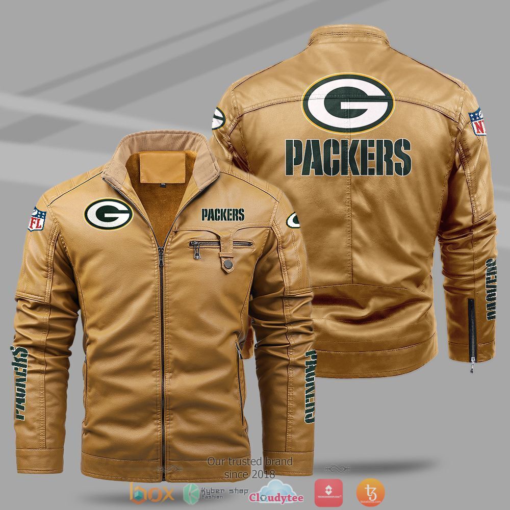 NFL Green Bay Packers Fleece leather jacket 1
