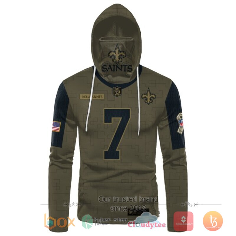 NFL Hill 7 New Orleans Saints 3d hoodie mask 2 NFL Hill 7 New Orleans Saints 3d hoodie mask 1