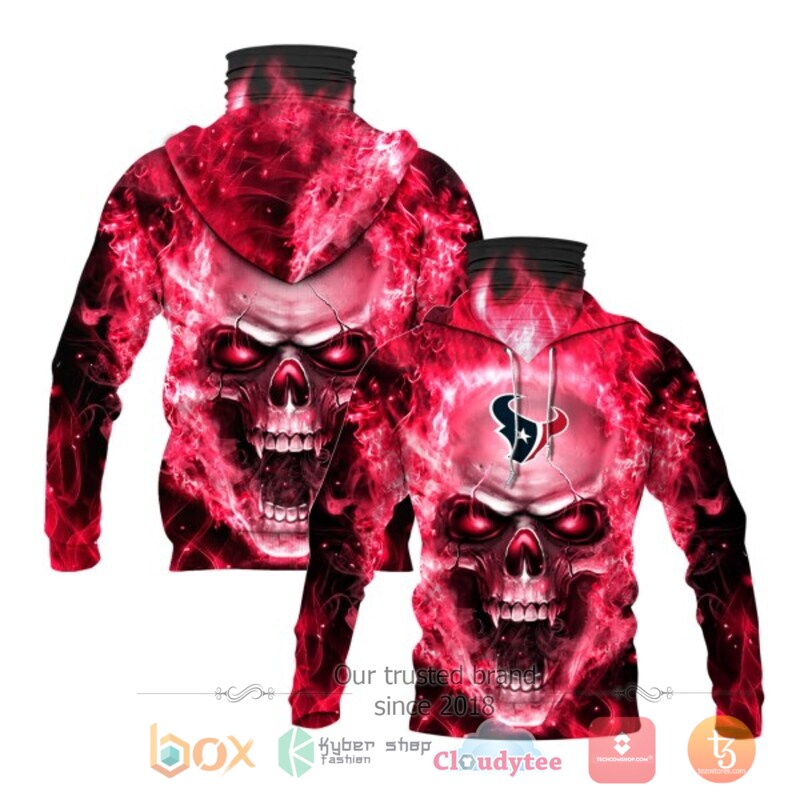 NFL Houston Texans Flameskull 3d hoodie mask 6 NFL Houston Texans Flameskull 3d hoodie mask
