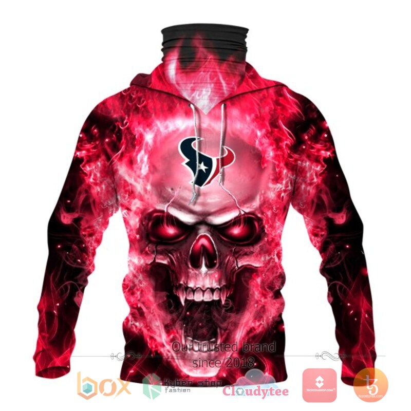 NFL Houston Texans Flameskull 3d hoodie mask 2 NFL Houston Texans Flameskull 3d hoodie mask 1