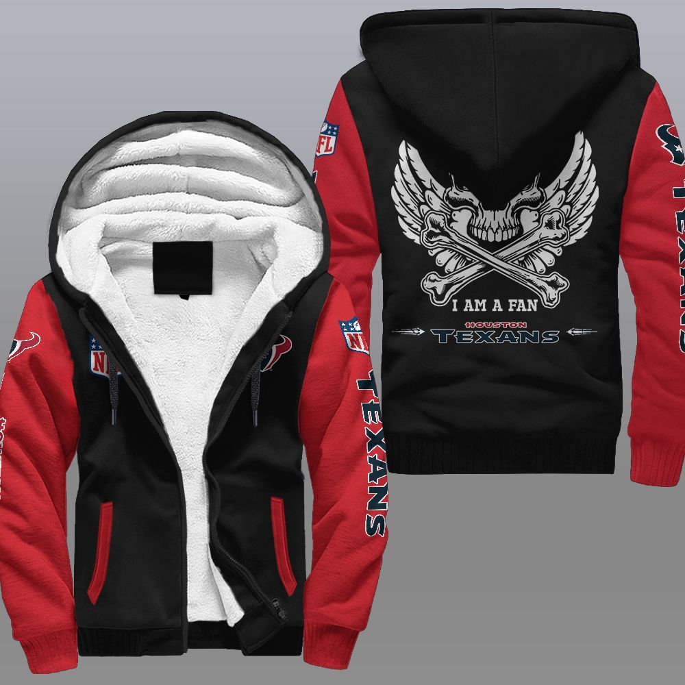 NFL Houston Texans Wings Skull Fleece hoodie 4 NFL Houston Texans Wings Skull Fleece hoodie 1 2 3