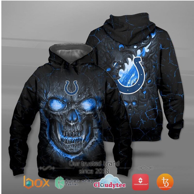 Indianapolis Colts NFL Fire Skull Lava jersey shirt, hoodie 8 NFL Indianapolis Colts Fire Skull Lava 3D shirt hoodie