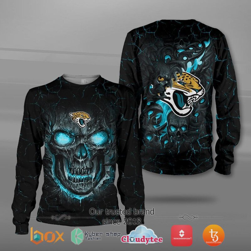 Jacksonville Jaguars NFL Fire Skull Lava jersey shirt, hoodie 3 NFL Jacksonville Jaguars Fire Skull Lava 3D shirt hoodie 1 2