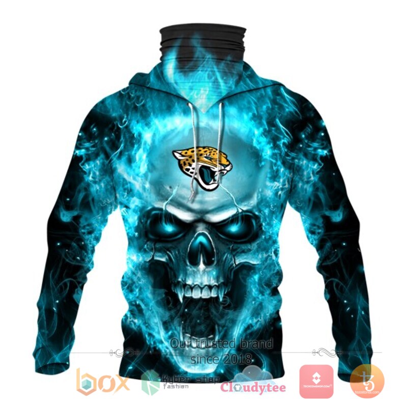 NFL Jacksonville Jaguars Flameskull 3d hoodie mask 2 NFL Jacksonville Jaguars Flameskull 3d hoodie mask 1