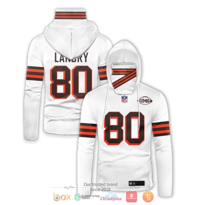 NFL Jarvis Landry 80 1946 white hoodie mask