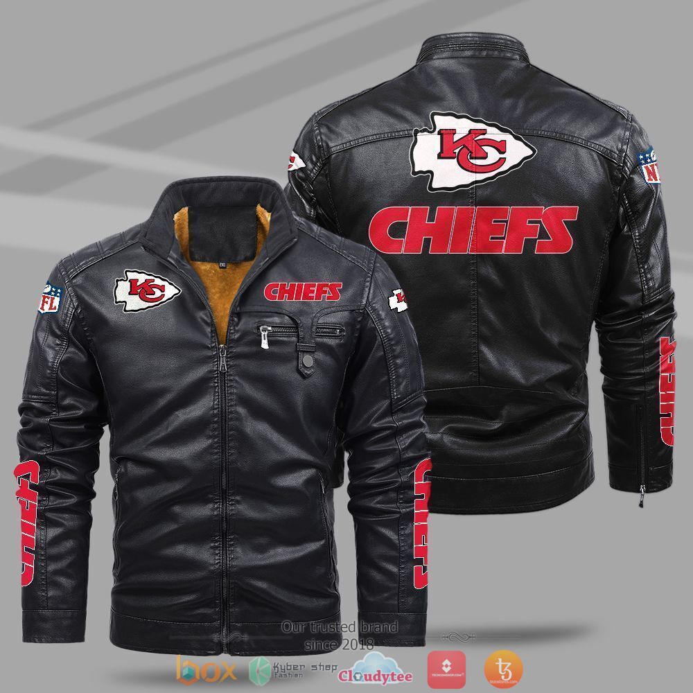 NFL Kansas City Chiefs Fleece leather jacket