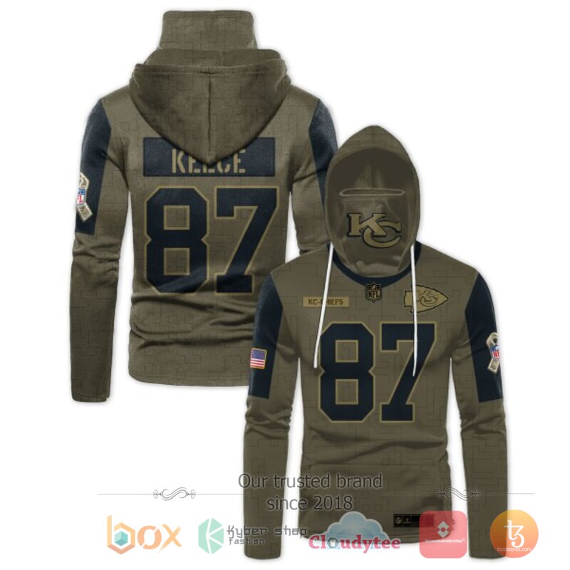 NFL Kelce 87 Kansas City Chiefs 3d hoodie mask