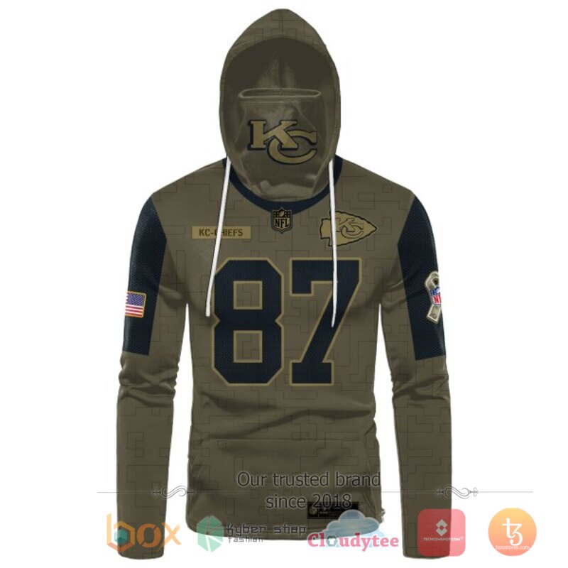 NFL Kelce 87 Kansas City Chiefs 3d hoodie mask 2 NFL Kelce 87 Kansas City Chiefs 3d hoodie mask 1