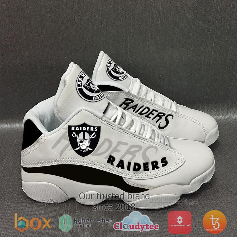 NFL Las Vegas Raiders Air Jordan 13 Sneakers Shoes 2 NFL Las Vegas Raiders Air Jordan 13 Sneakers Shoes 1