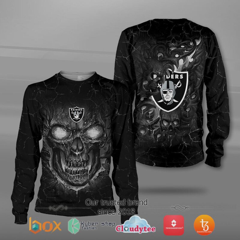 Las Vegas Raiders NFL Fire Skull Lava jersey shirt, hoodie 3 NFL Las Vegas Raiders Fire Skull Lava 3D shirt hoodie 1 2