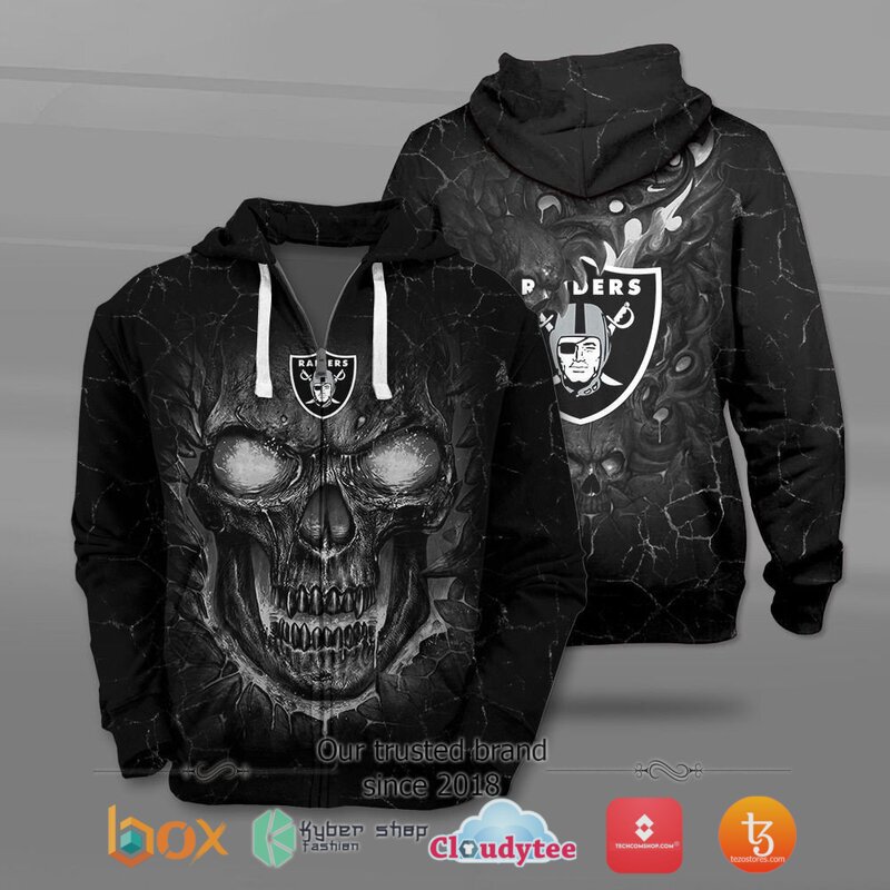 Las Vegas Raiders NFL Fire Skull Lava jersey shirt, hoodie 4 NFL Las Vegas Raiders Fire Skull Lava 3D shirt hoodie 1 2 3