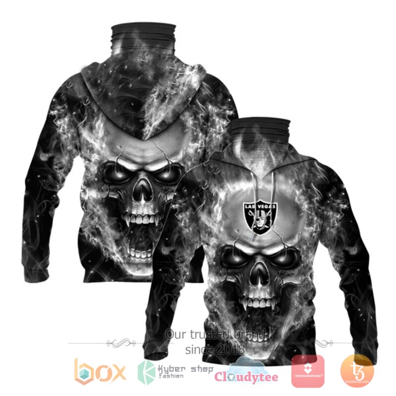 NFL Las Vegas Raiders Flameskull 3d hoodie mask 7 NFL Las Vegas Raiders Flameskull 3d hoodie mask