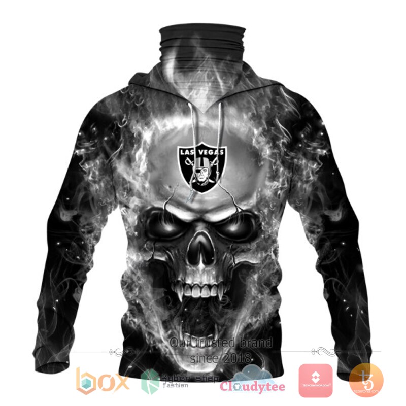 NFL Las Vegas Raiders Flameskull 3d hoodie mask 2 NFL Las Vegas Raiders Flameskull 3d hoodie mask 1