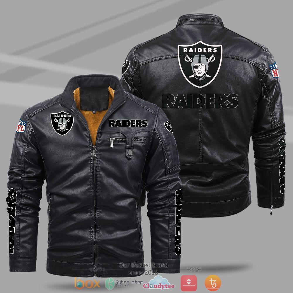 NFL Las Vegas Raiders Fleece leather jacket