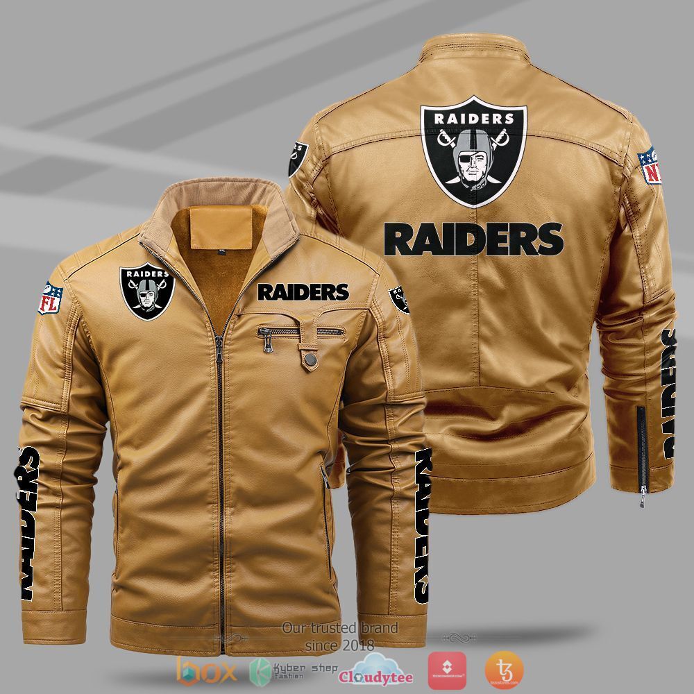 NFL Las Vegas Raiders Fleece leather jacket 1