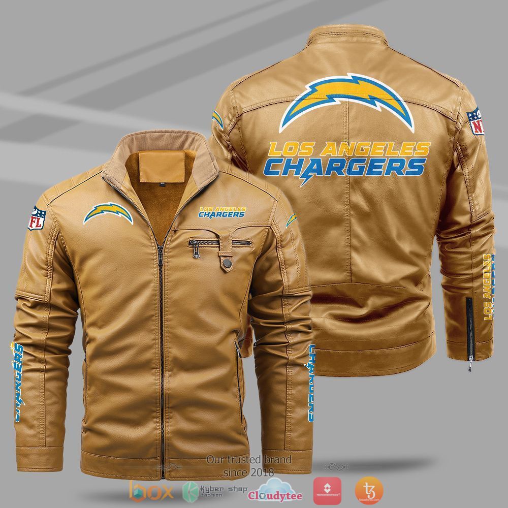 NFL Los Angeles Chargers Fleece leather jacket 1