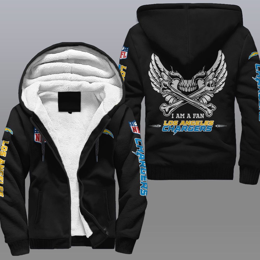 NFL Los Angeles Chargers Wings Skull Fleece hoodie 9 NFL Los Angeles Chargers Wings Skull Fleece hoodie