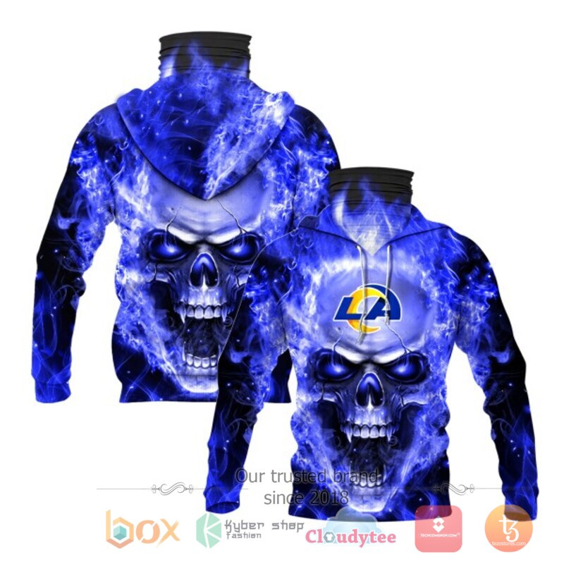NFL Los Angeles Rams Flameskull 3d hoodie mask 6 NFL Los Angeles Rams Flameskull 3d hoodie mask