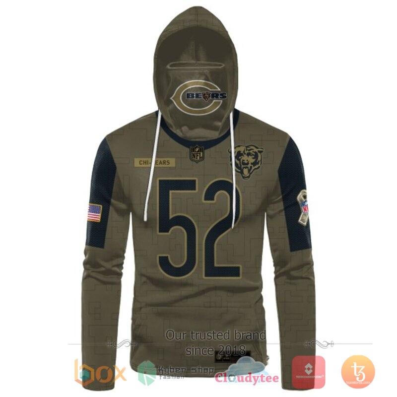 NFL Mack 52 Chicago Bears 3d hoodie mask 2 NFL Mack 52 Chicago Bears 3d hoodie mask 1