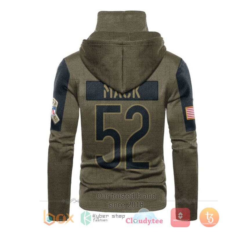 NFL Mack 52 Chicago Bears 3d hoodie mask 3 NFL Mack 52 Chicago Bears 3d hoodie mask 1 2