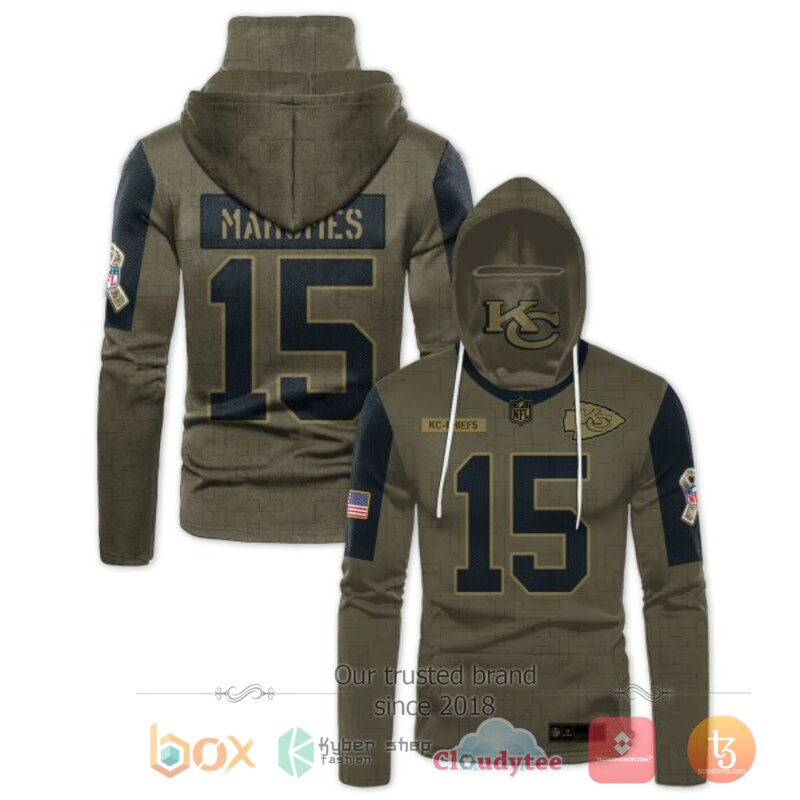 NFL Mahomes 15 Kansas City Chiefs 3d hoodie mask 6 NFL Mahomes 15 Kansas City Chiefs 3d hoodie mask