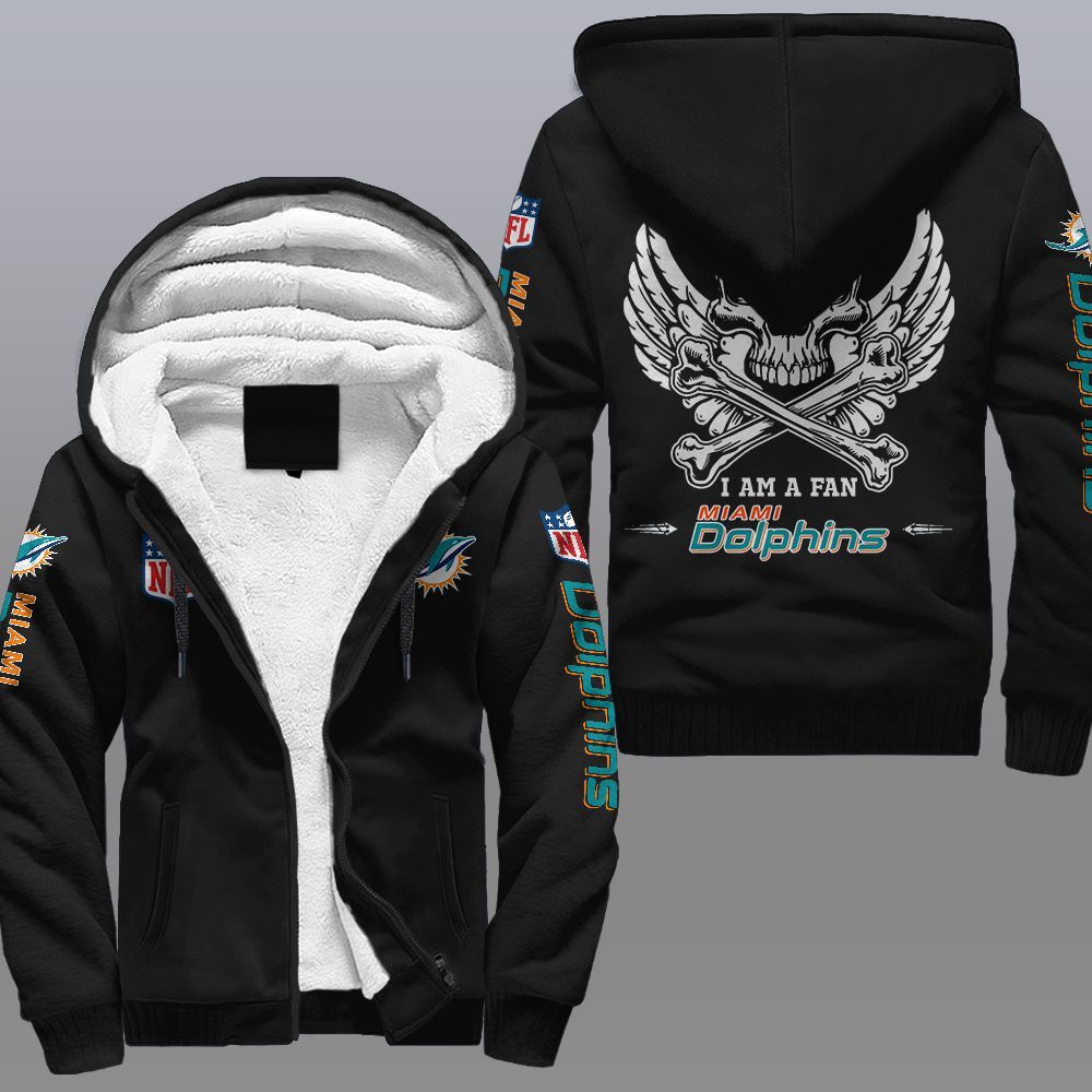 NFL Miami Dolphins Wings Skull Fleece hoodie 1 NFL Miami Dolphins Wings Skull Fleece hoodie